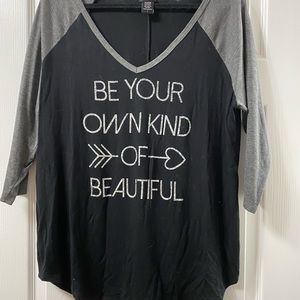 Torrid Raglan Be Your Own Kind of Beautiful Top
